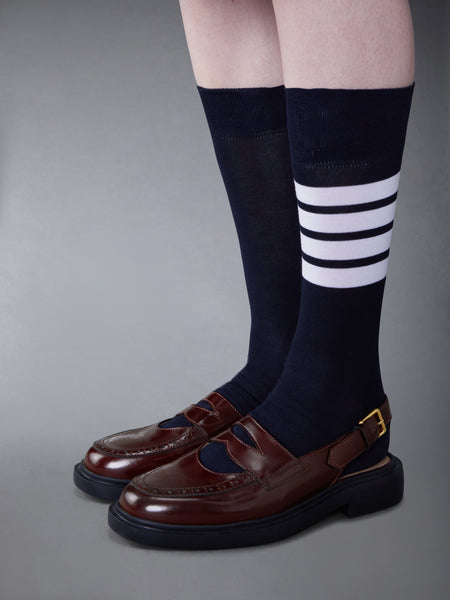 SPAZZOLATO SLINGBACK PENNY LOAFER BURGUNDY