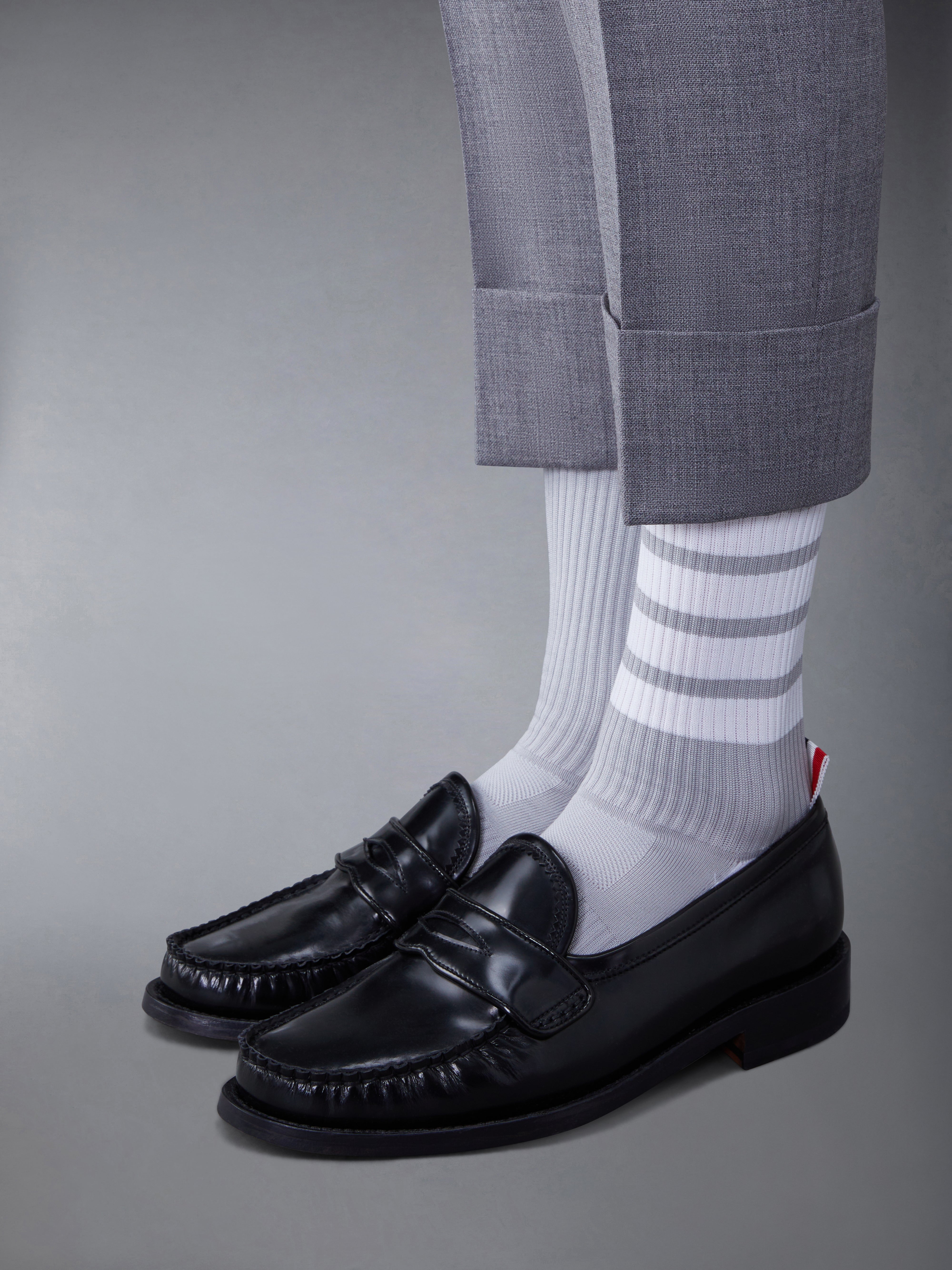 トムブラウン Thom Browne Pleated Varsity Loafers Spazzolato Pleated Varsity Loafer | Thom Browne