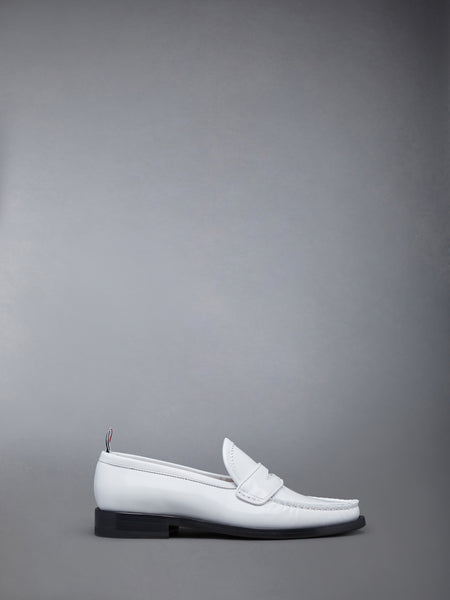 SPAZZOLATO PLEATED VARSITY LOAFER WHITE