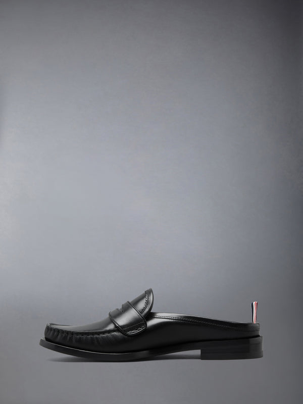 CALF LEATHER SOLE PLEATED VARSITY LOAFER MULE - image 3