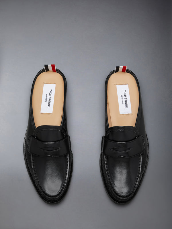 CALF LEATHER SOLE PLEATED VARSITY LOAFER MULE - image 4