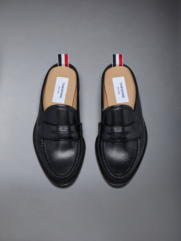 CALF FLEXIBLE LEATHER SOLE PENNY LOAFER MULE