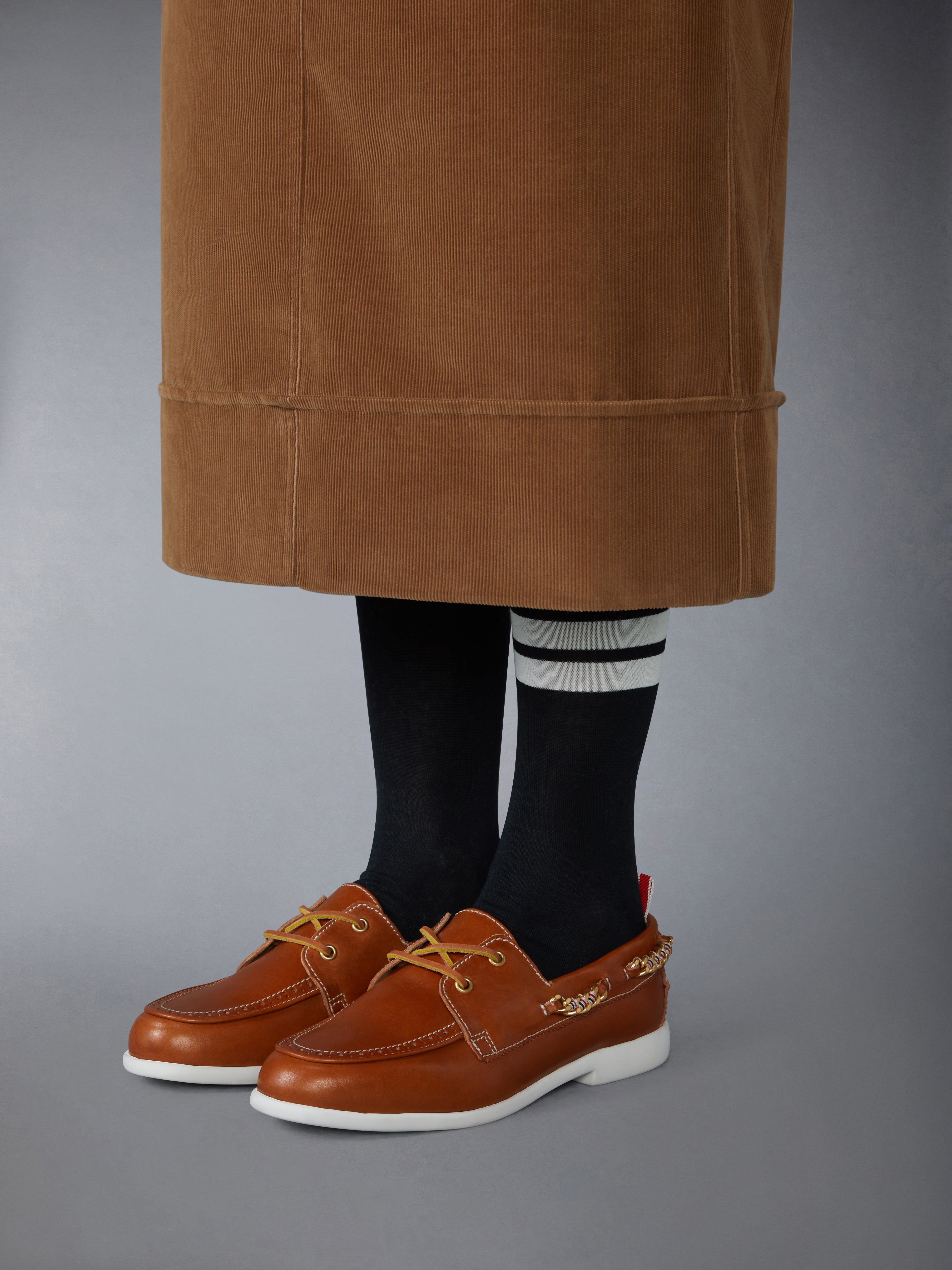 Vacchetta Brogue Boat Shoe | Thom Browne