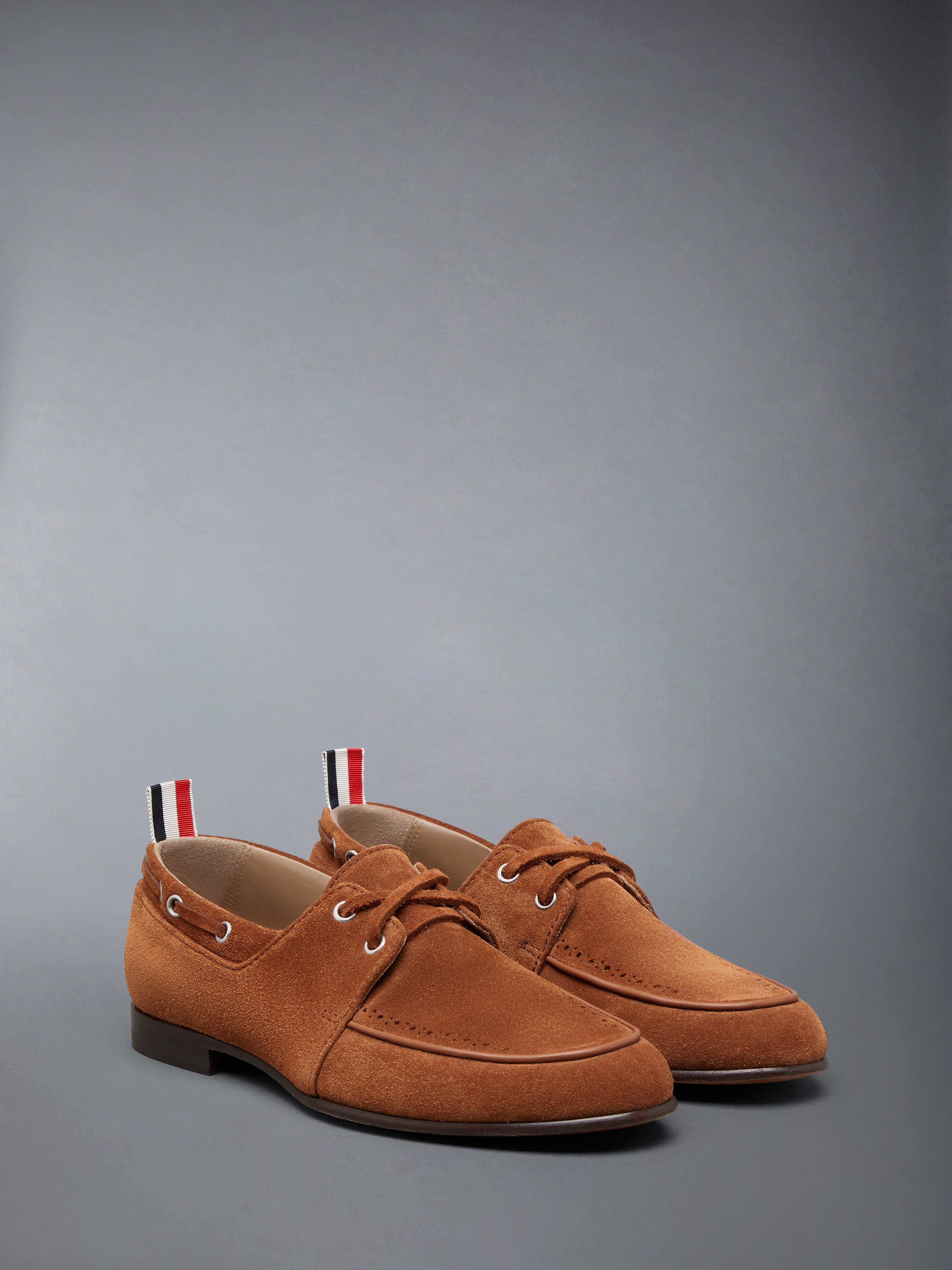 Suede Flex Leather Sole Boat Shoe | Thom Browne