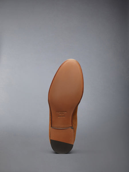 SUEDE FLEX LEATHER SOLE BOAT SHOE CARAMEL