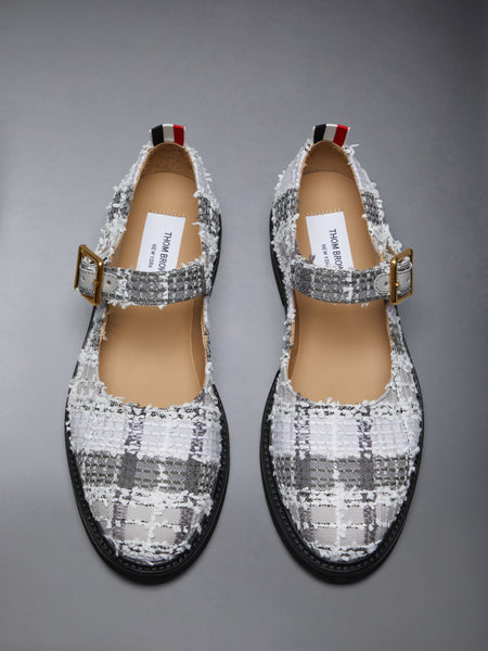 ハンティングタータン アイラッシュツイード マイクロソール トムジョン ミディアム グレー