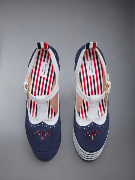 CALF SUEDE THOM JOHN SPECTATOR 4-BAR PLATFORM