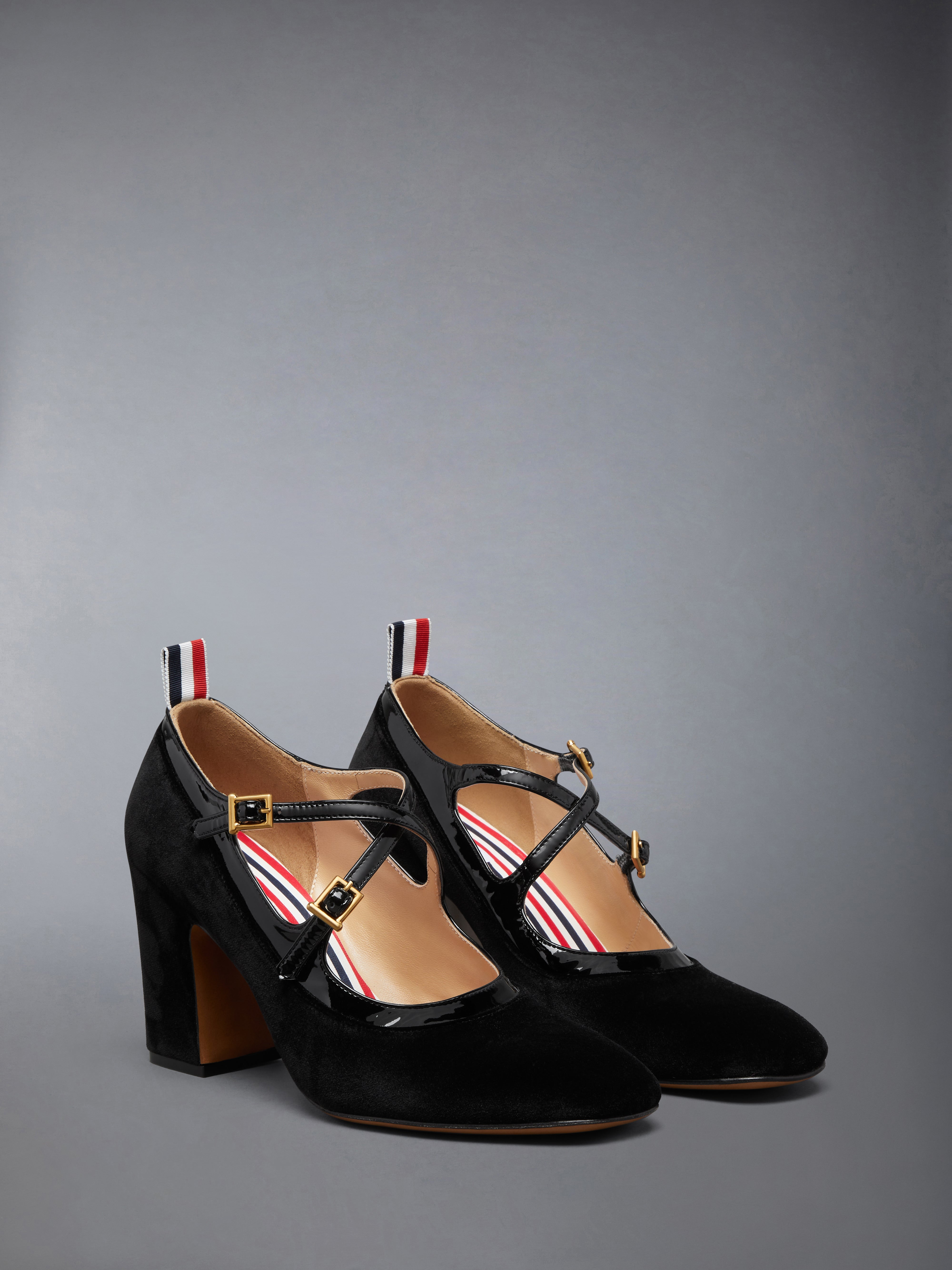 Soft Patent Criss Cross Thom John Heel 75Mm | Thom Browne