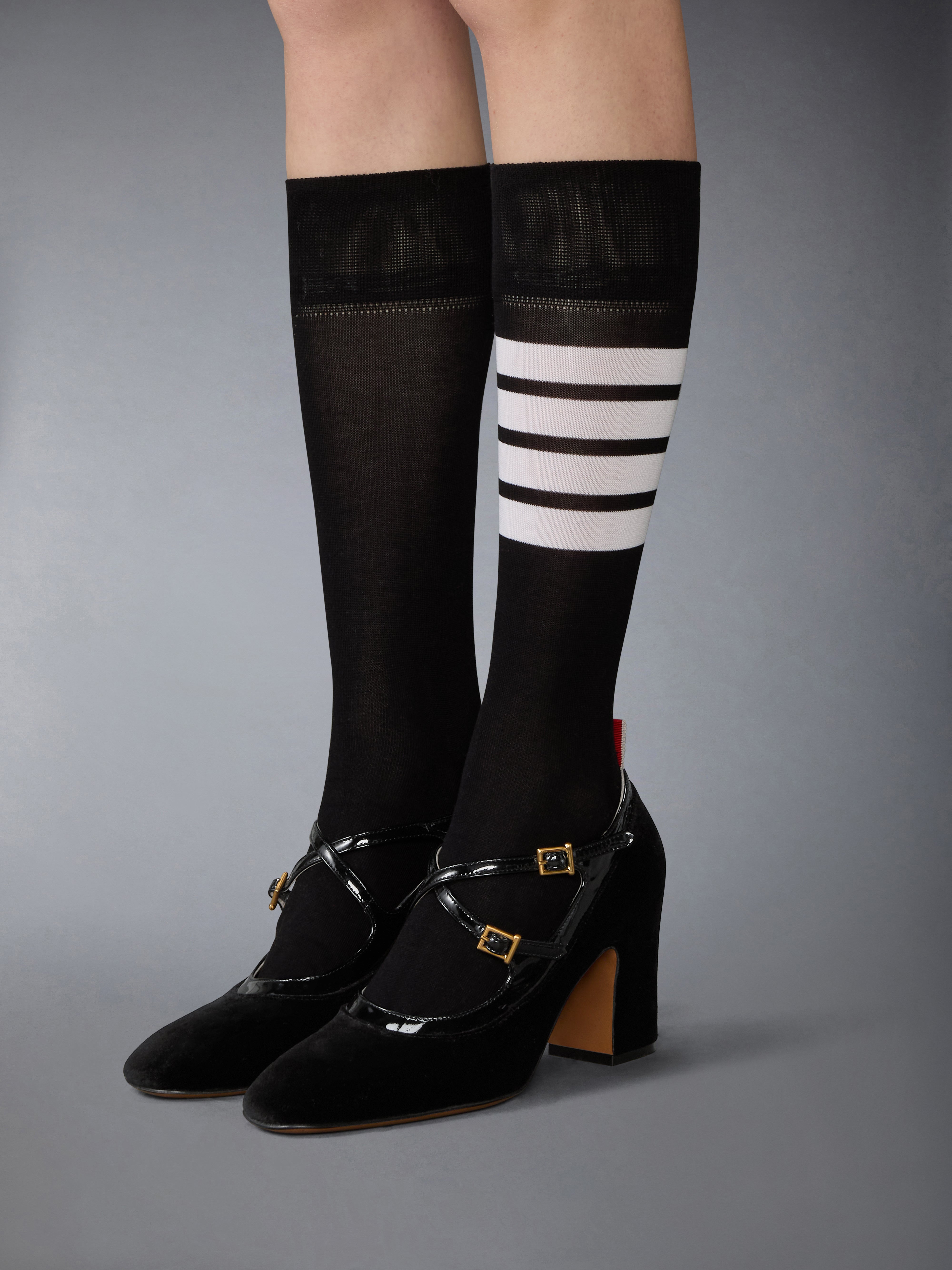 Soft Patent Criss Cross Thom John Heel 75Mm | Thom Browne