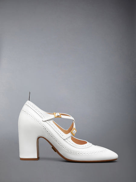 LEATHER CRISS CROSS THOM JOHN 75MM WHITE