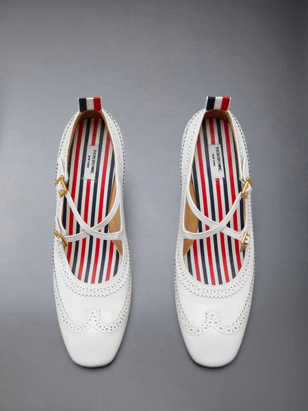 LEATHER CRISS CROSS THOM JOHN 75MM WHITE