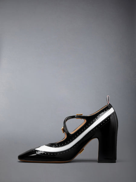 LEATHER CRISS CROSS THOM JOHN 75MM BLK/WHT