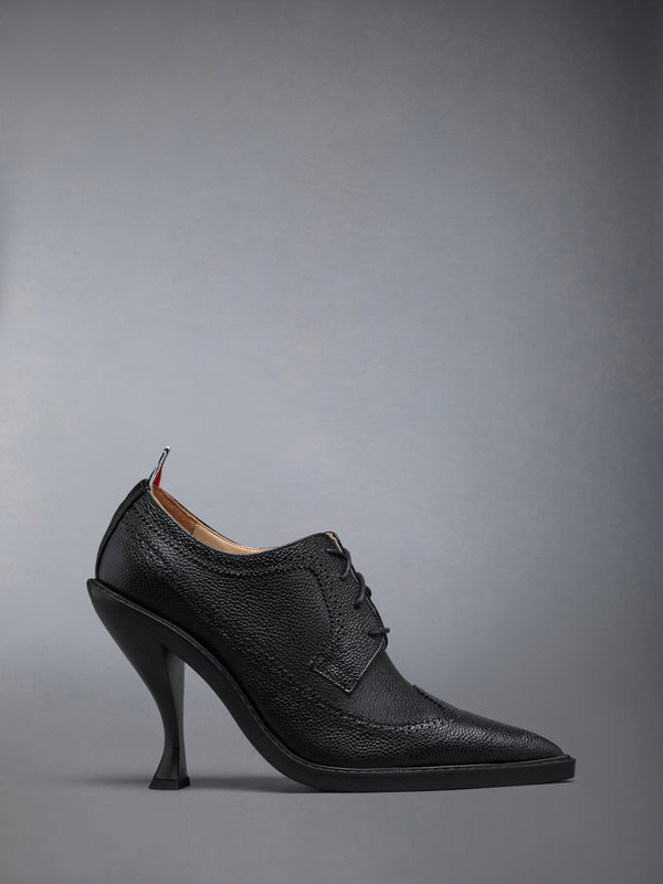 PEBBLE GRAIN LONGWING BROGUE CURVED HIGH HEEL 105MM - featured image