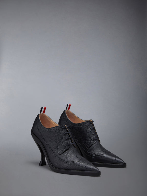 PEBBLE GRAIN LONGWING BROGUE HEEL 105MM