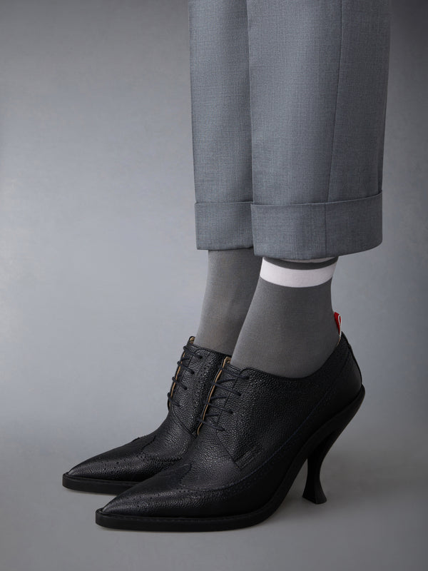 PEBBLE GRAIN LONGWING BROGUE HEEL 105MM