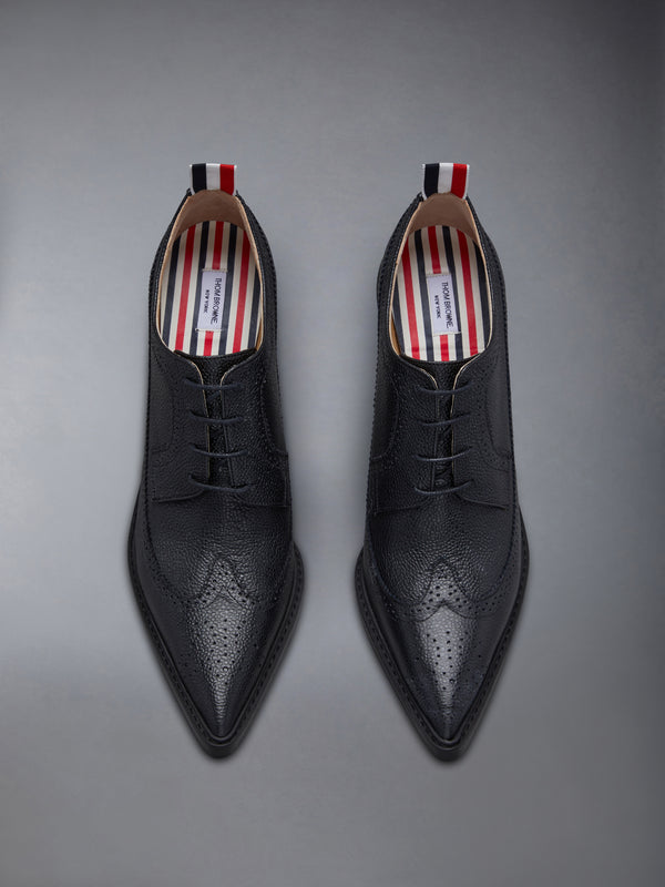 PEBBLE GRAIN LONGWING BROGUE HEEL 105MM