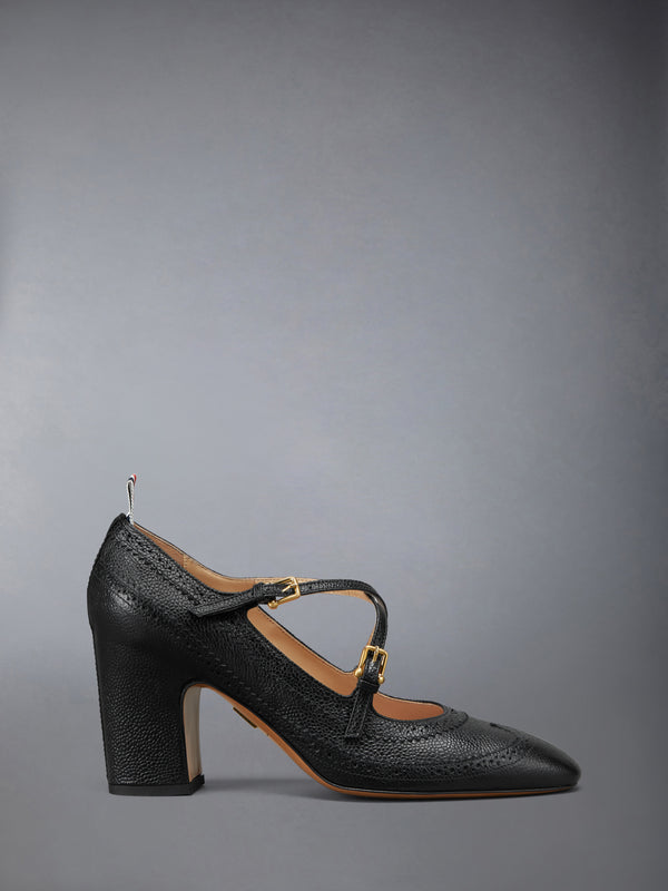 PEBBLE GRAIN CRISS CROSS THOM JOHN 75MM HEEL - featured image