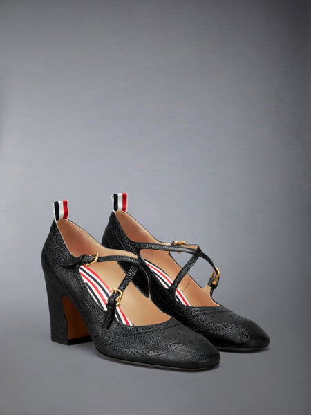 PEBBLE GRAIN CRISS CROSS THOM JOHN 75MM HEEL