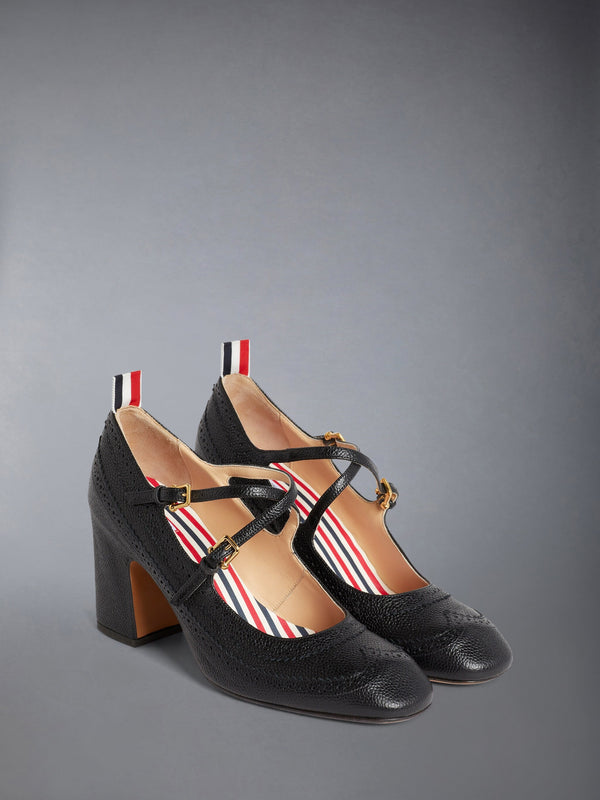 PEBBLE GRAIN CRISS CROSS THOM JOHN 75MM HEEL