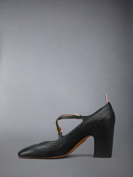 PEBBLE GRAIN CRISS CROSS THOM JOHN 75MM HEEL