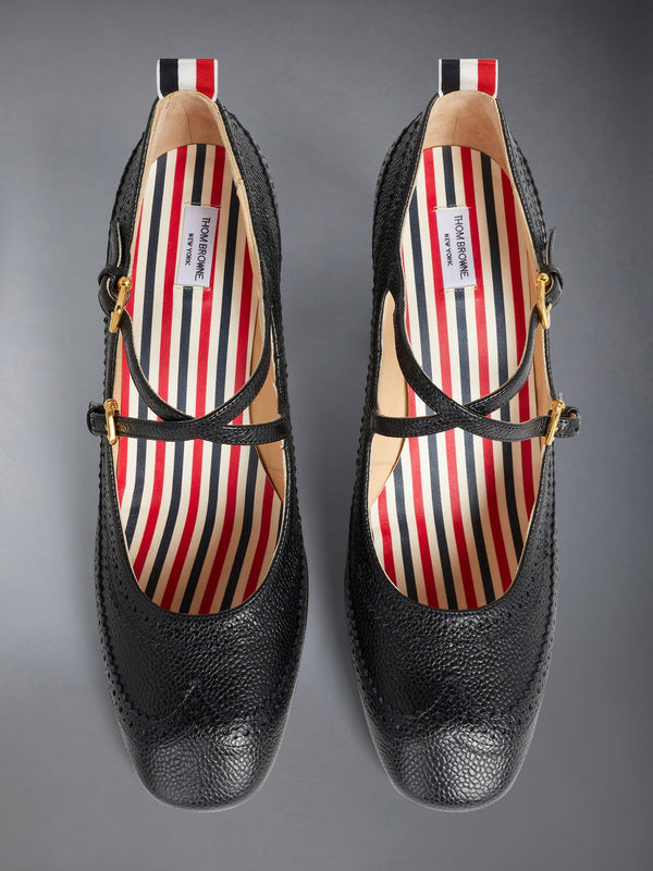 PEBBLE GRAIN CRISS CROSS THOM JOHN 75MM HEEL