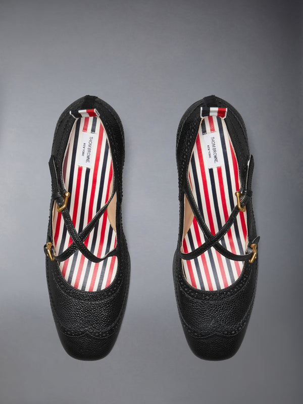 PEBBLE GRAIN CRISS CROSS THOM JOHN 75MM HEEL - image 4