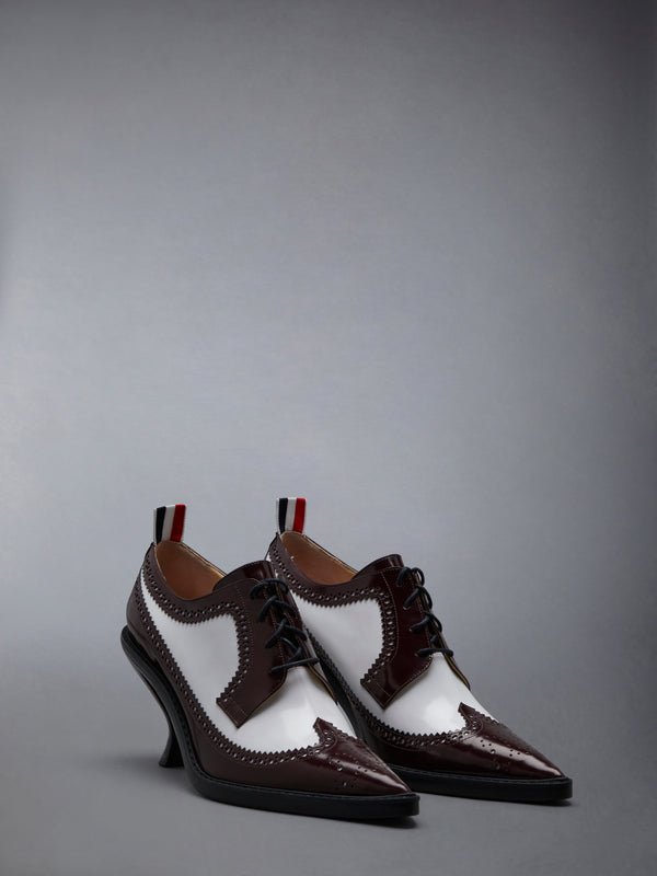 SOFT SPAZZOLATO LONGWING SPECTATOR BROGUE HEEL 75MM - image 2