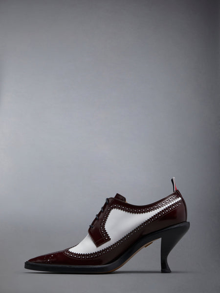 SOFT SPAZZOLATO LONGWING SPECTATOR BROGUE HEEL 75MM