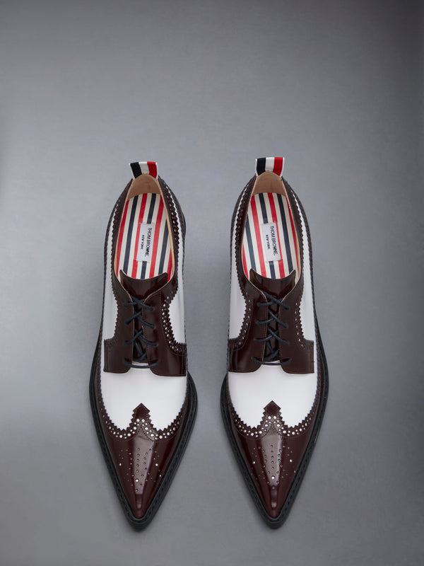 SOFT SPAZZOLATO LONGWING SPECTATOR BROGUE HEEL 75MM - image 5