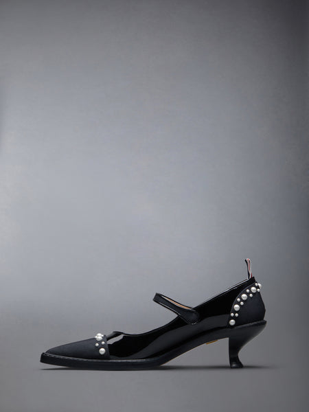 PEARLED PATENT THOM JOHN BROGUE BLACK