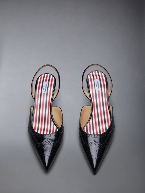 SMOOTH CALF WINGTIP SLINGBACK HEEL 50MM - image 5