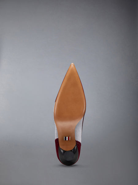 CALF SUEDE LOW THROAT WINGTIP PUMP 105MM