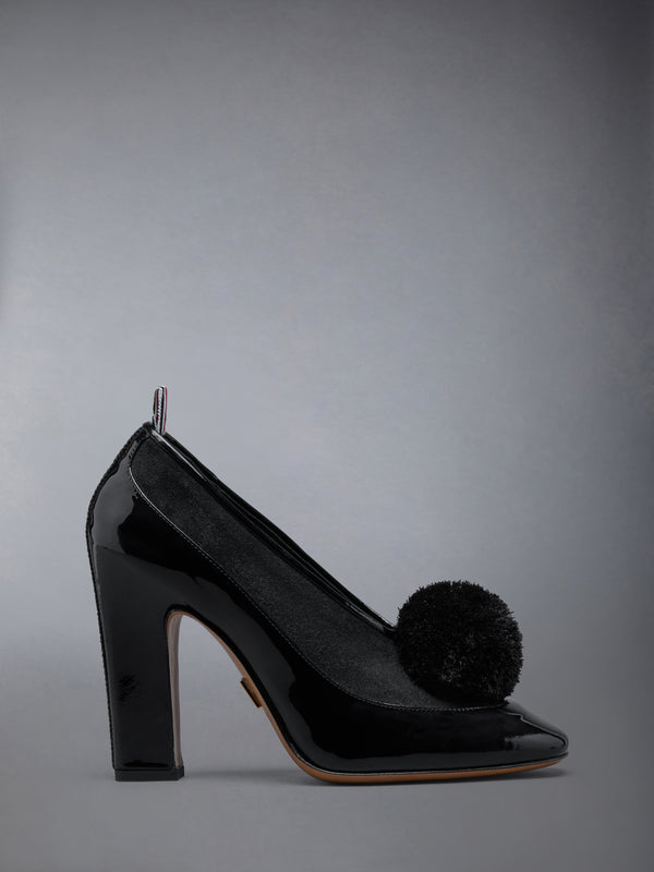 CALF SUEDE POM POM OPERA PUMP 90MM - featured image