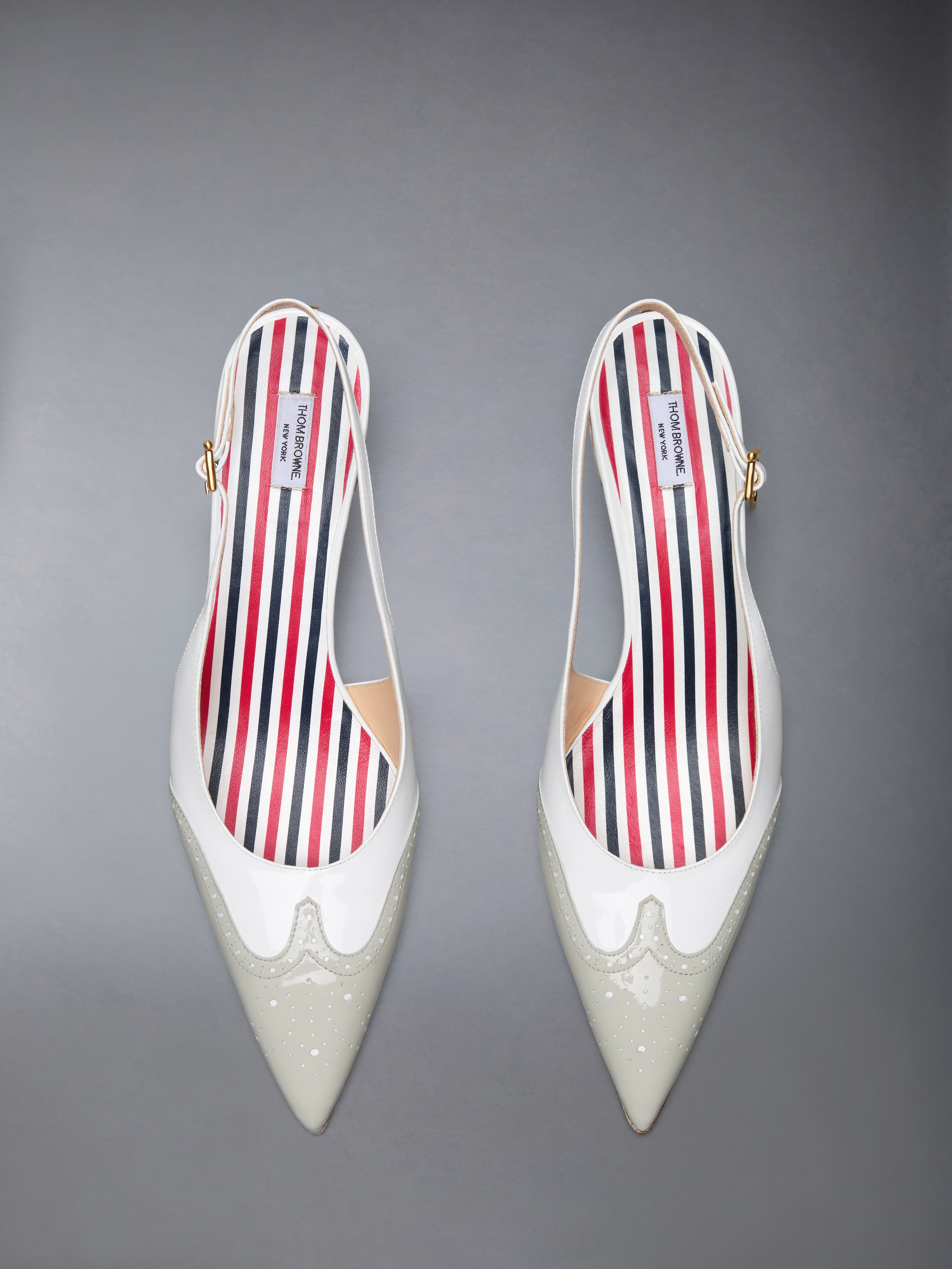 Soft Patent Wingtip Slingback 50Mm | Thom Browne