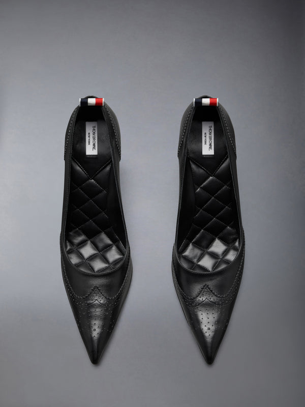 LEATHER WINGTIP PUMP 90MM - image 5