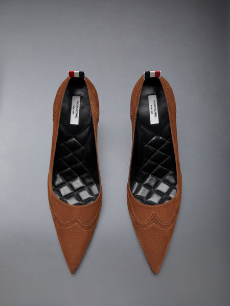 VELUKID WINGTIP PUMP 90MM CARAMEL