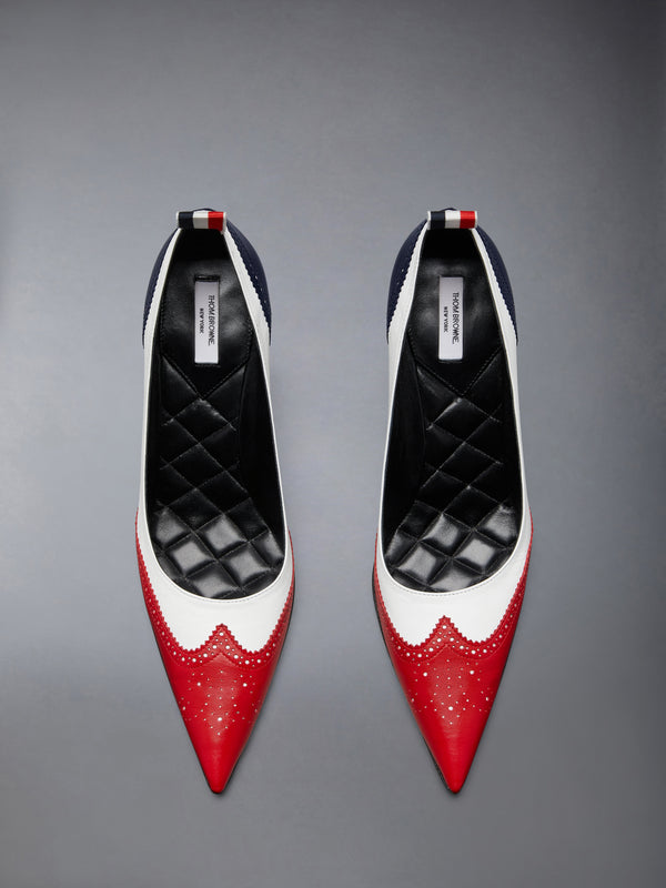 LEATHER WINGTIP PUMP 90MM - image 5