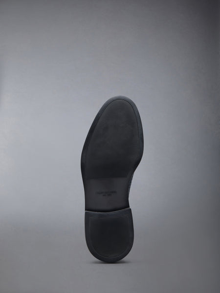 Pebble Grain Leather Longwing Brogue NAVY