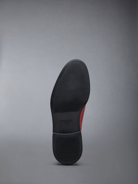 Pebble Grain Leather Longwing Brogue RED