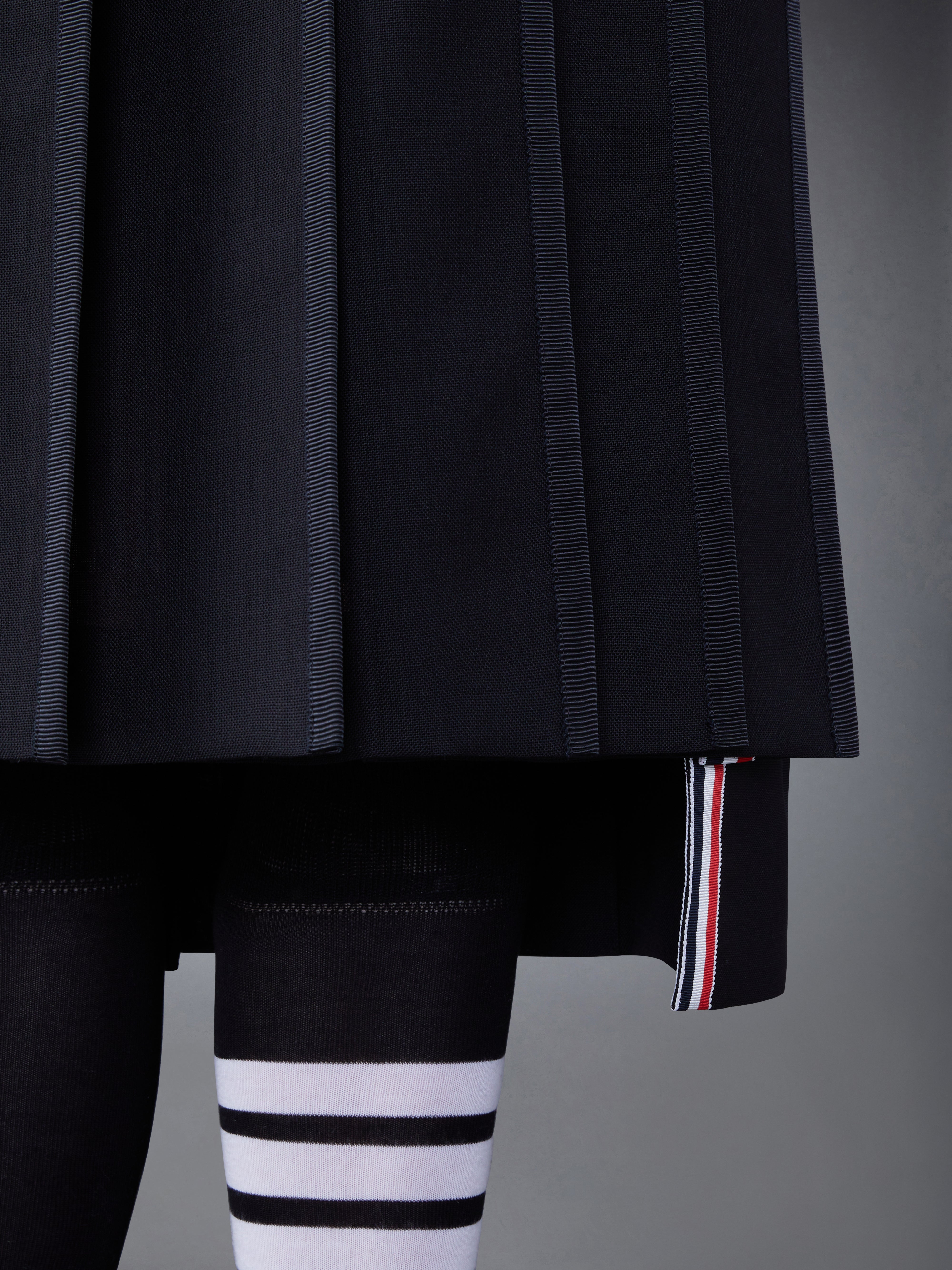 Classic Tipping Pleated Skirt | Thom Browne