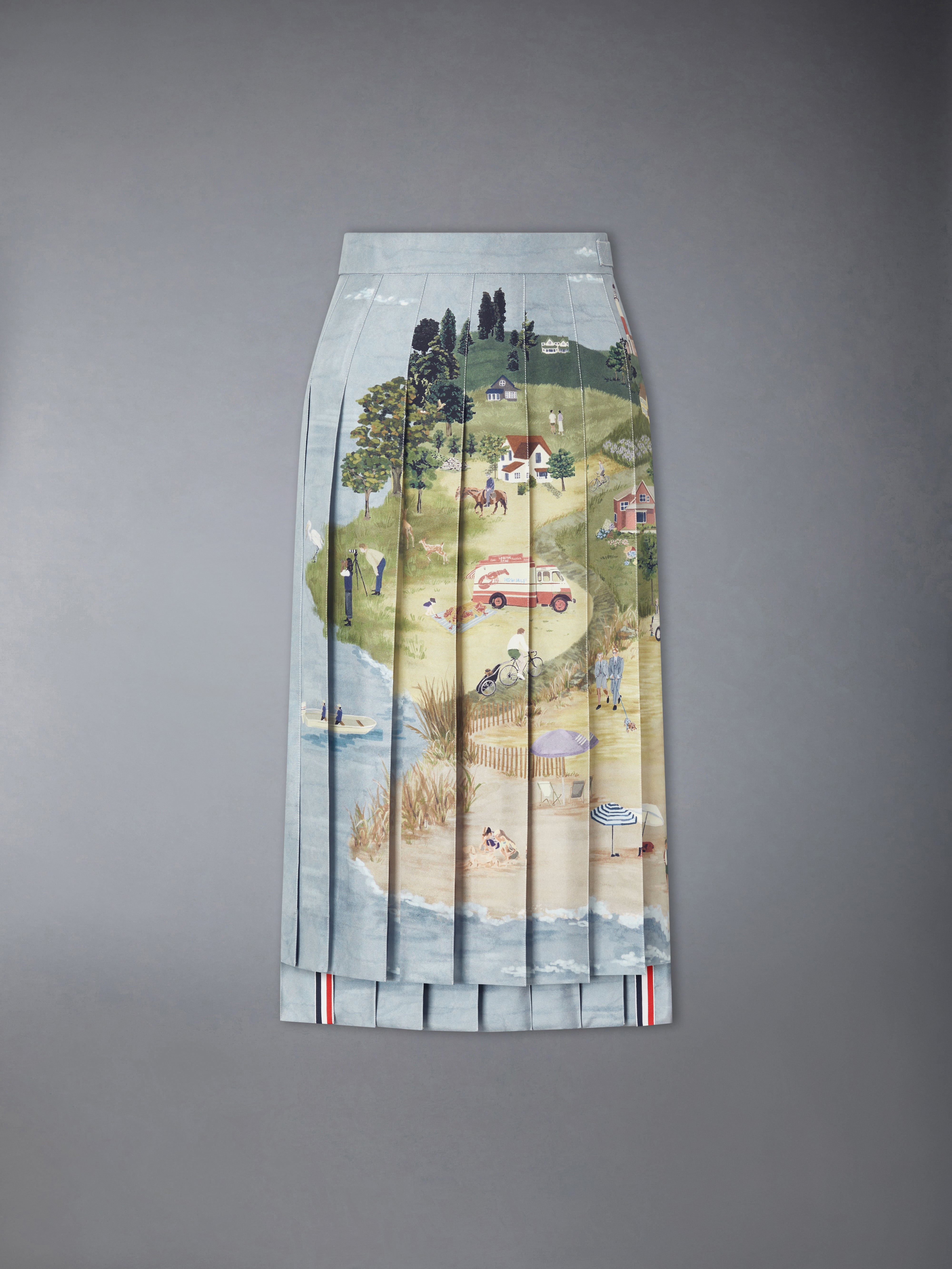 ナンタケット シーニック シルクツイル プリーツスカート | Thom Browne