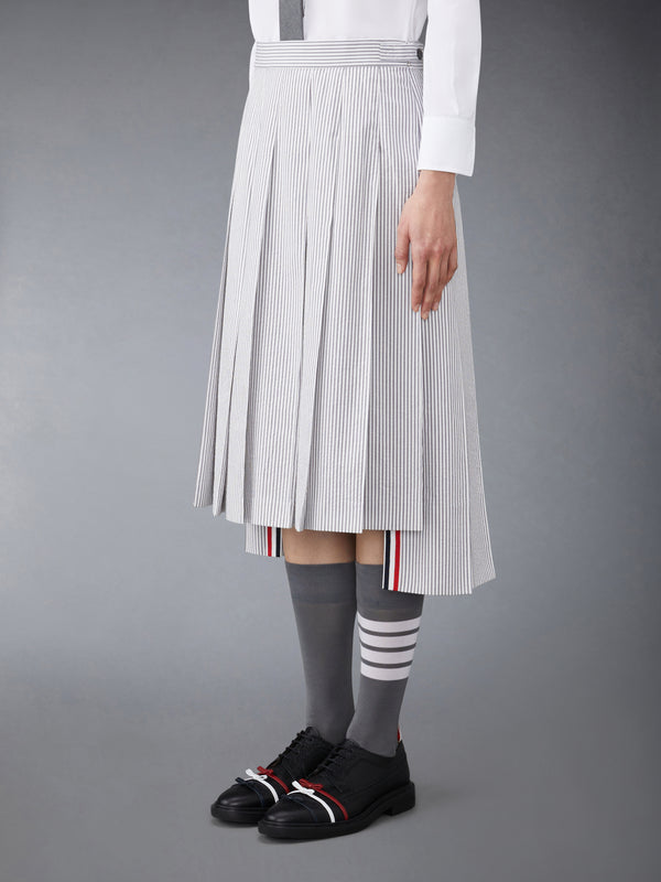 SEERSUCKER MIDI PLEATED SKIRT - image 2