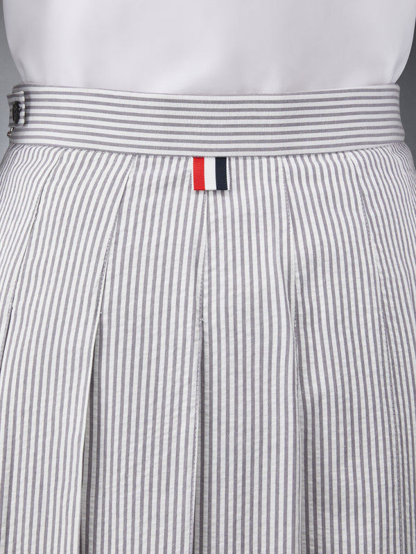 SEERSUCKER MIDI PLEATED SKIRT - image 6