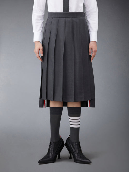 Twill Midi Pleated Skirt | Thom Browne