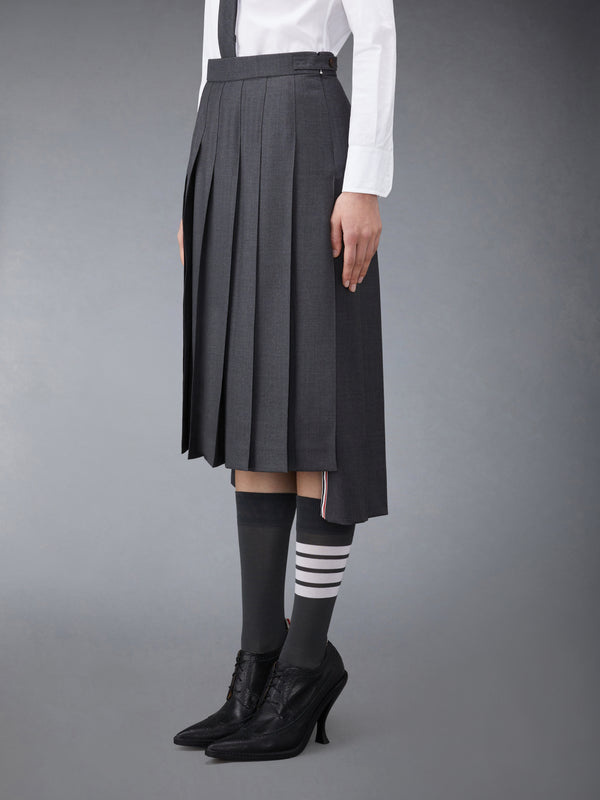 TWILL MIDI PLEATED SKIRT - image 2