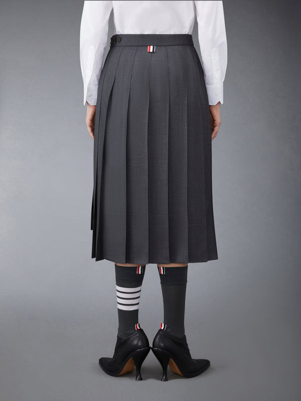 TWILL MIDI PLEATED SKIRT - image 3