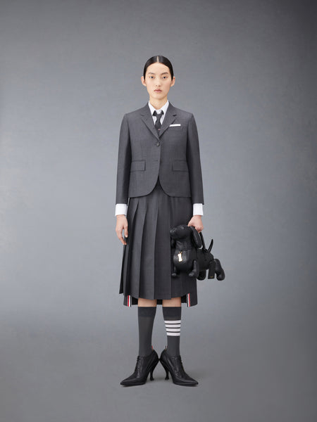 TWILL MIDI PLEATED SKIRT
