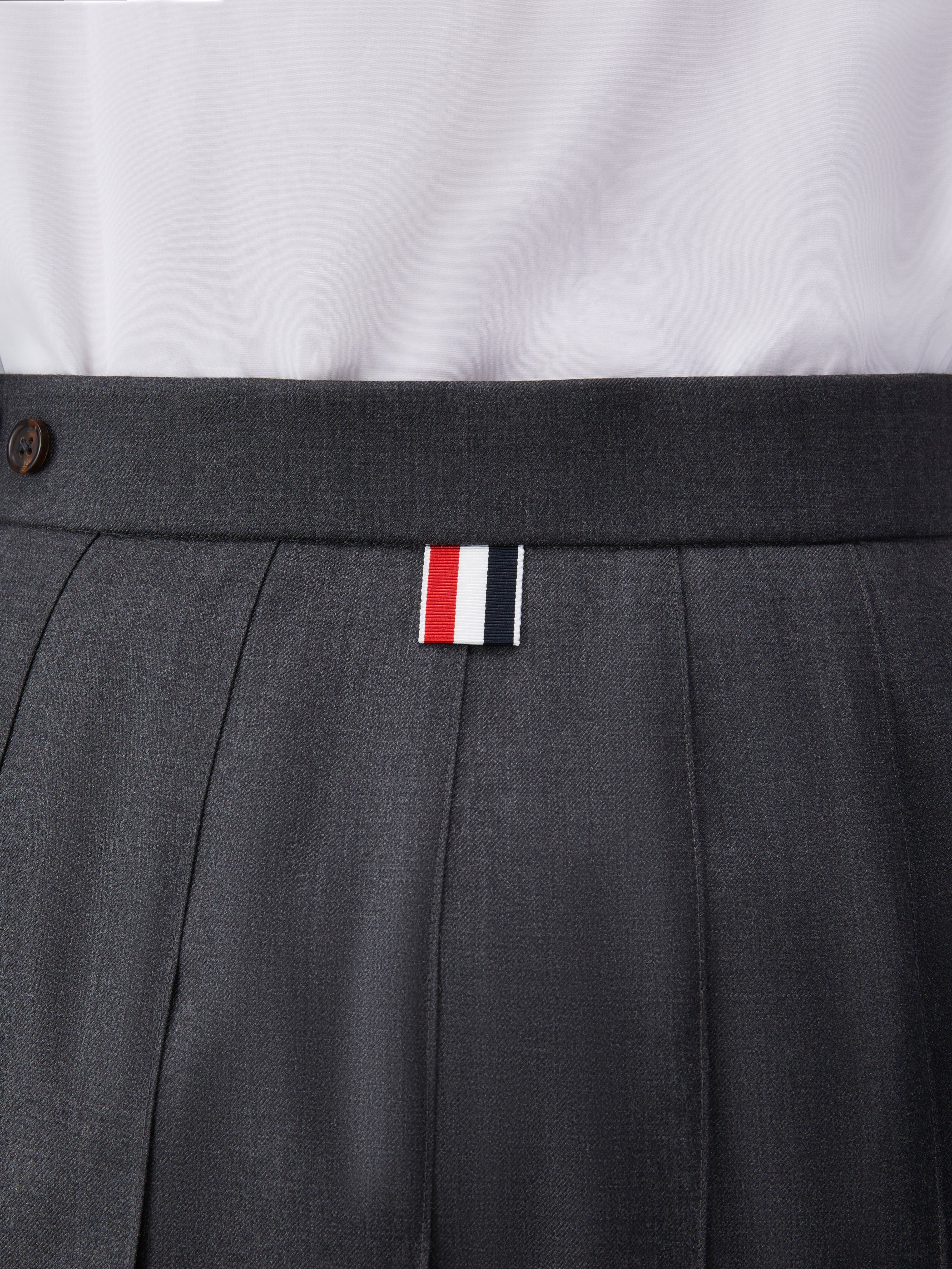 ツイル ひざ下 プリーツスカート | Thom Browne