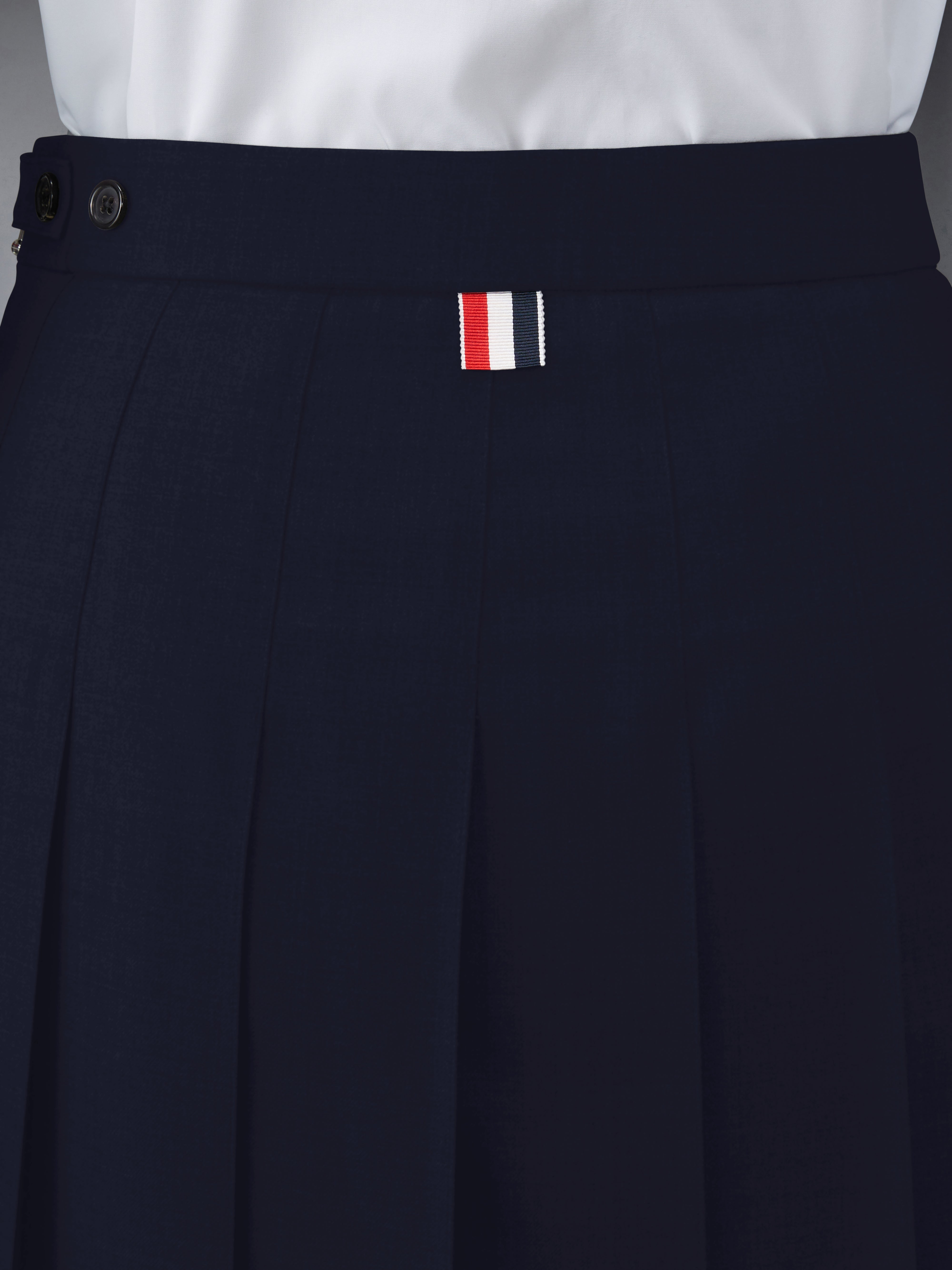 ツイル ひざ下 プリーツスカート | Thom Browne