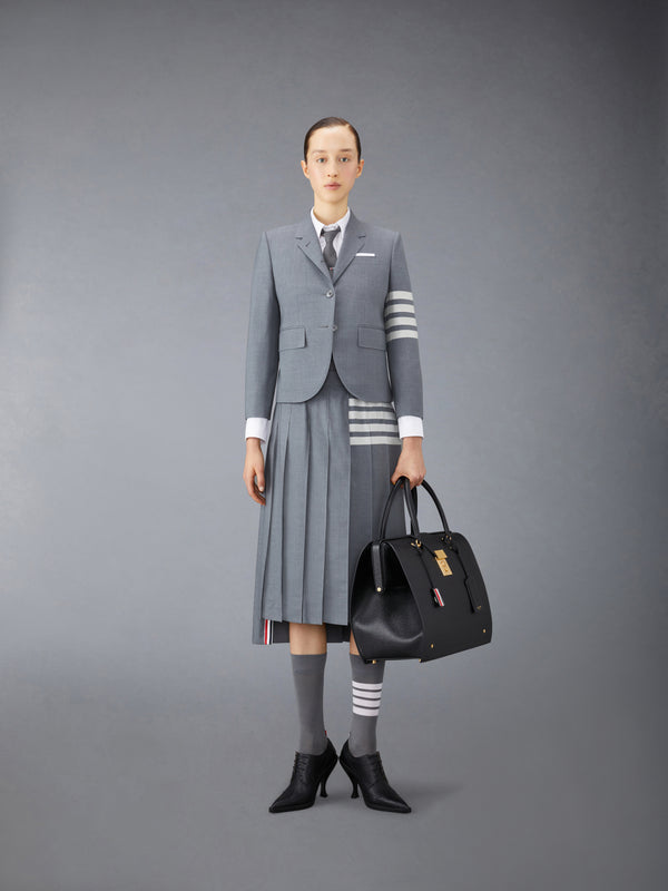 PLAIN WEAVE 4-BAR MIDI PLEATED SKIRT - image 4